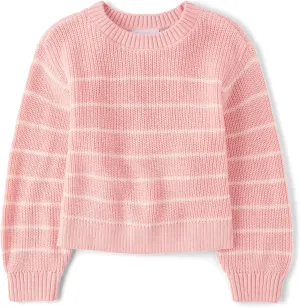 The Children's Place Girls' Long Sleeve Crew Neck Pullover Sweater