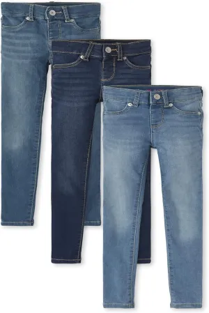 The Children's Place Girls' Stretch Pull On Denim Jeggings