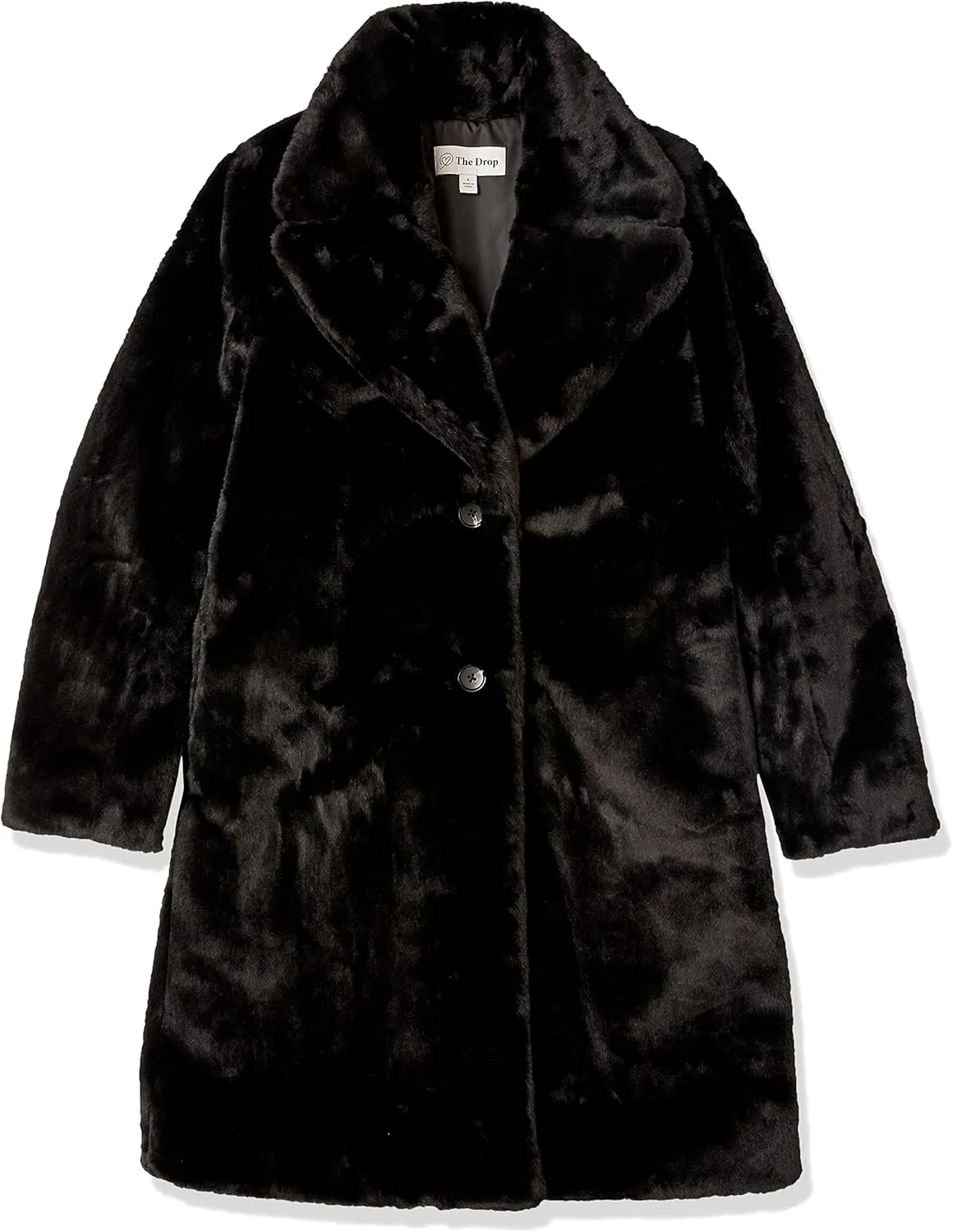 The Drop Women's Kiara Loose-Fit Long Faux Fur Coat
