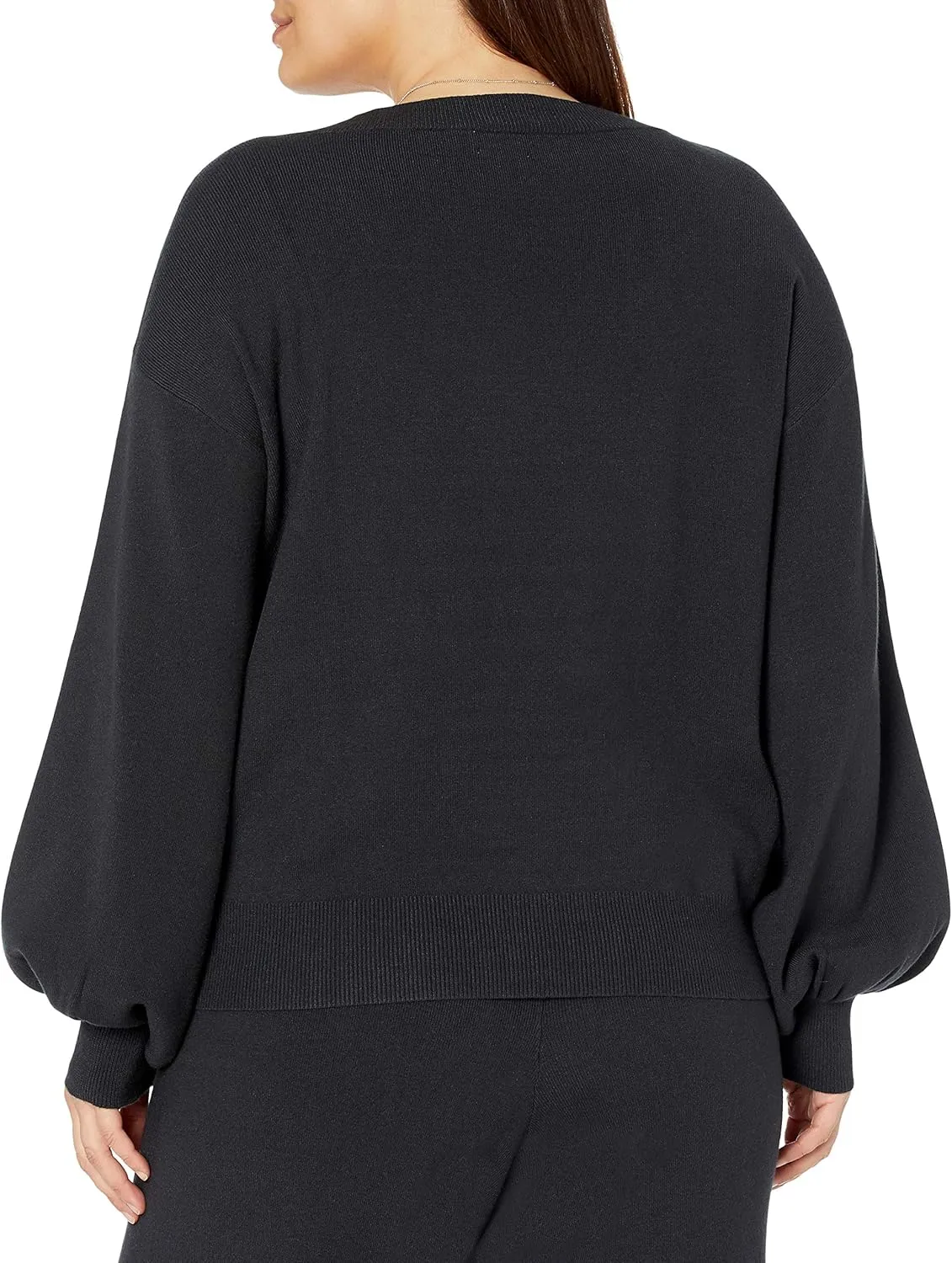 The Drop Women's Mia Bell-Sleeve Deep V-Neck Supersoft Sweater