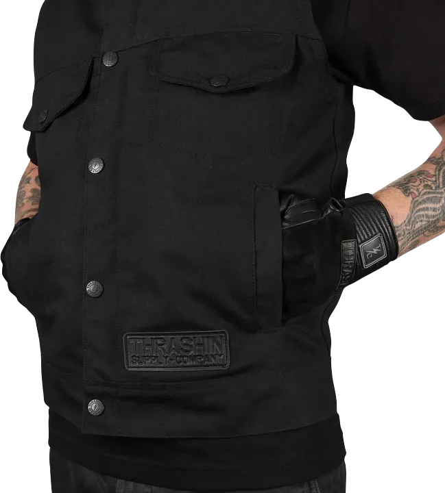 THRASHIN SUPPLY CO. Nightrider v2 Riding Vest - Black - XL - TMJ-12-11