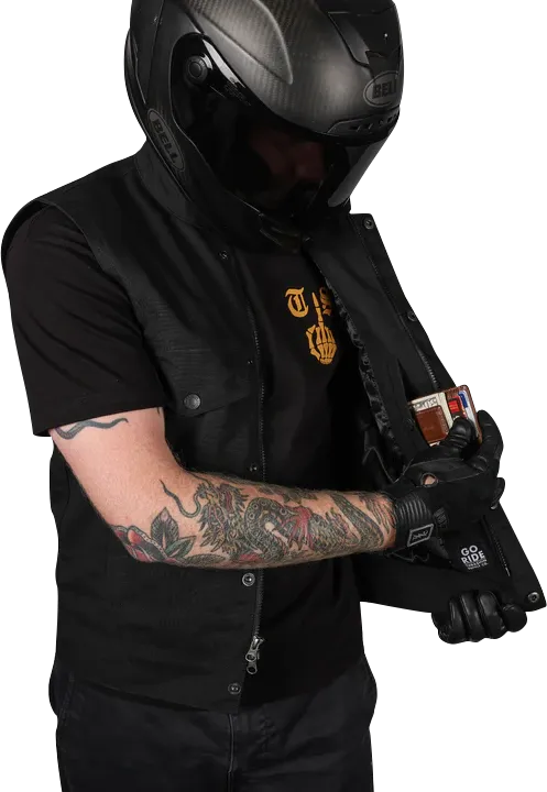 THRASHIN SUPPLY CO. Nightrider v2 Riding Vest - Black - XL - TMJ-12-11