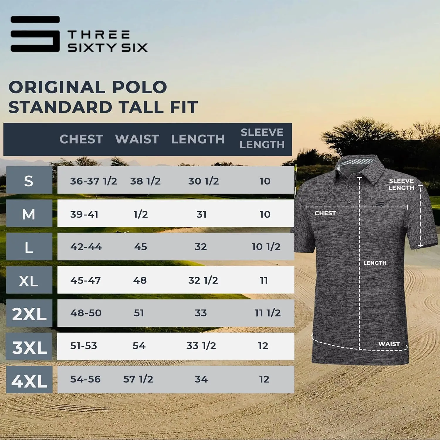Three Sixty Six Golf Shirts for Men - Dry Fit Short-Sleeve Polo, Athletic Casual Collared T-Shirt