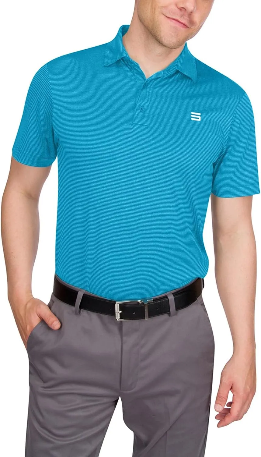 Three Sixty Six Golf Shirts for Men - Mens Quick Dry Polo Shirt - 4-Way Stretch & UPF 50