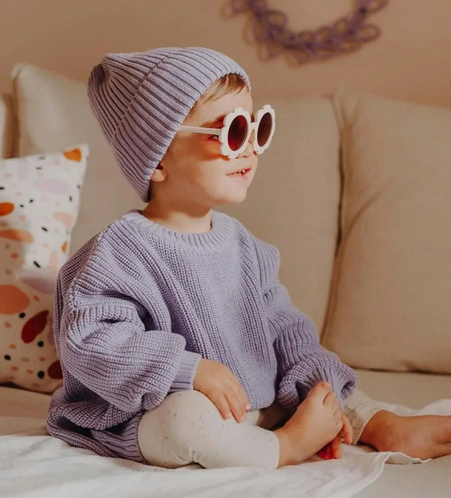 Toddler Baby Boys Girls Knitted Sweater Warm Soild Pullover Top Autumn Winter Outfits