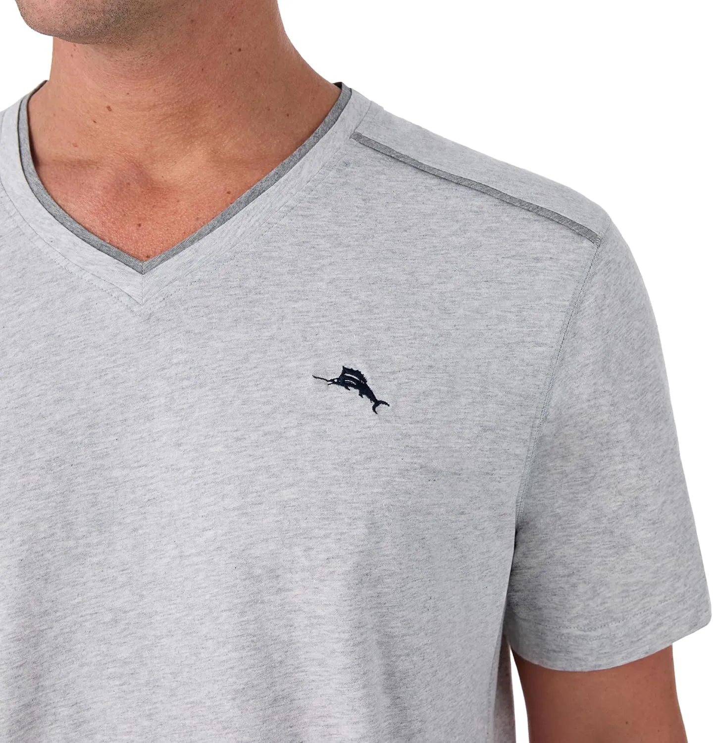 Tommy Bahama - Men's Essential T Shirt, Short Sleeve V Neck Cotton Blend Top for Sleep or Lounge