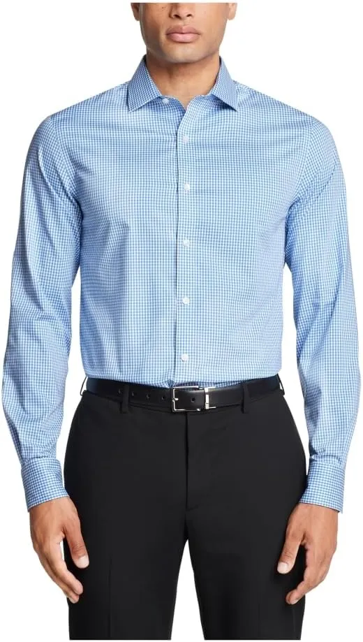 Tommy Hilfiger Men's Dress Shirt Regular Fit Stretch Twill