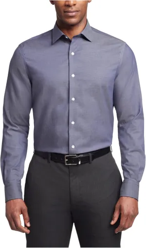 Tommy Hilfiger Men's Dress Shirt Regular Fit Stretch Twill