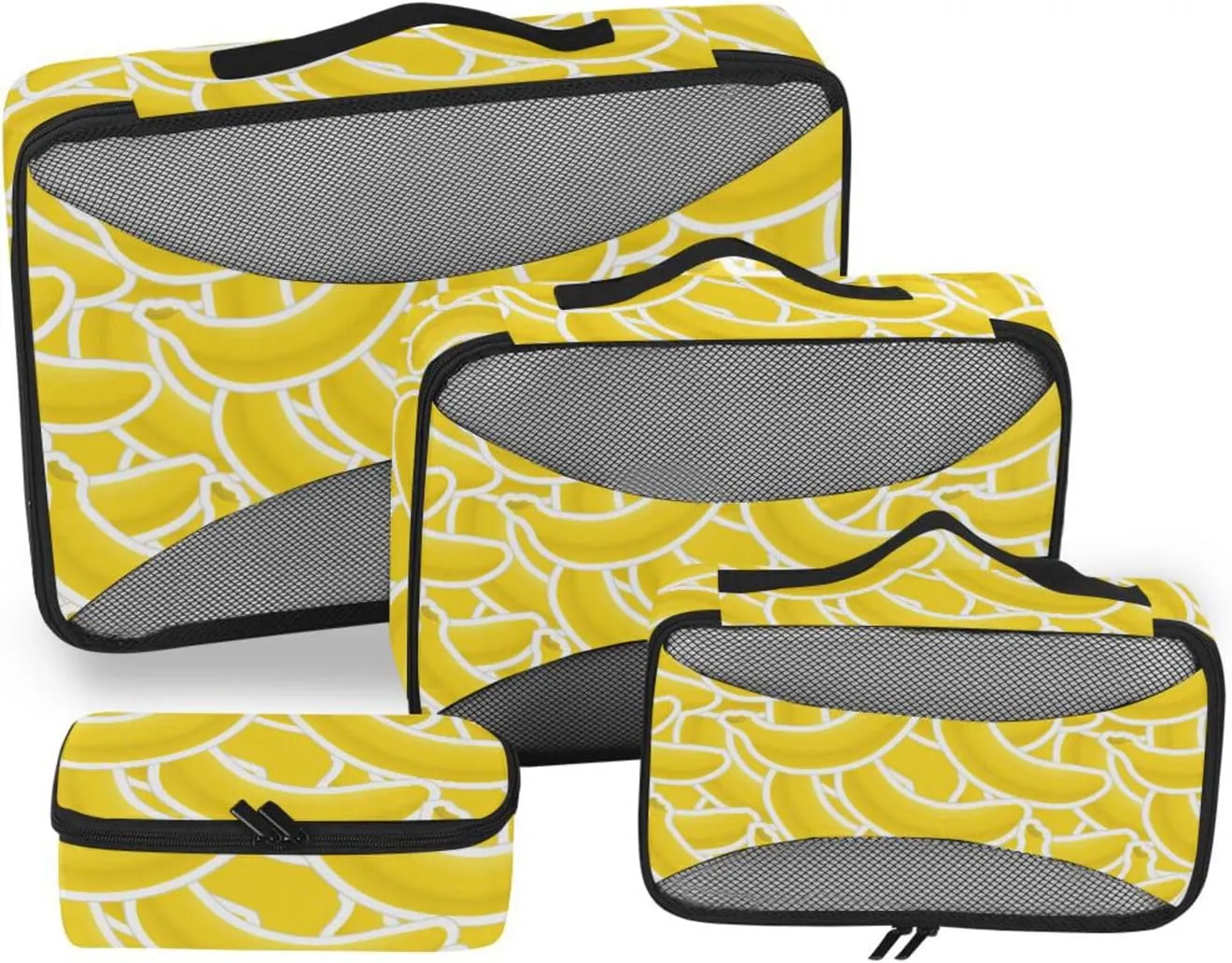 Travel Bags Organizer for Luggage 4 Set Luggage Bags Organizers Suitcase Packing Cubes for Travel Packing Cube Bananas