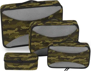 Travel Bags Organizer for Luggage 4 Set Luggage Organizer Bags Packing Cubes for Travel Women Packing Cube Camouflage