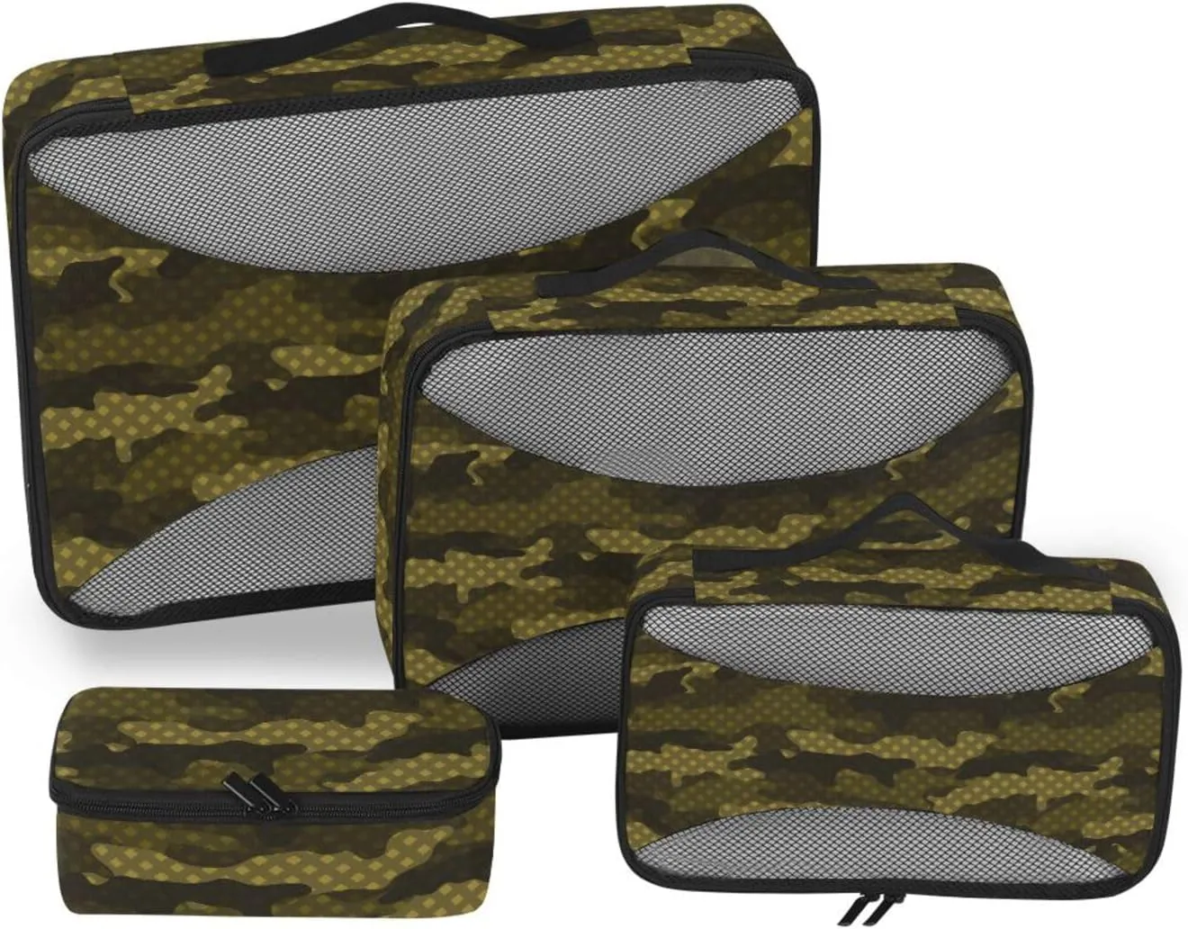 Travel Bags Organizer for Luggage 4 Set Luggage Organizer Bags Packing Cubes for Travel Women Packing Cube Camouflage