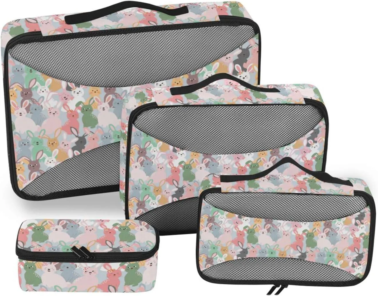 Travel Bags Organizer for Luggage 4 Set Luggage Organizers for Suitcase Suitcase Cubes for Packing Packing Cunes Kawaii Rabbit