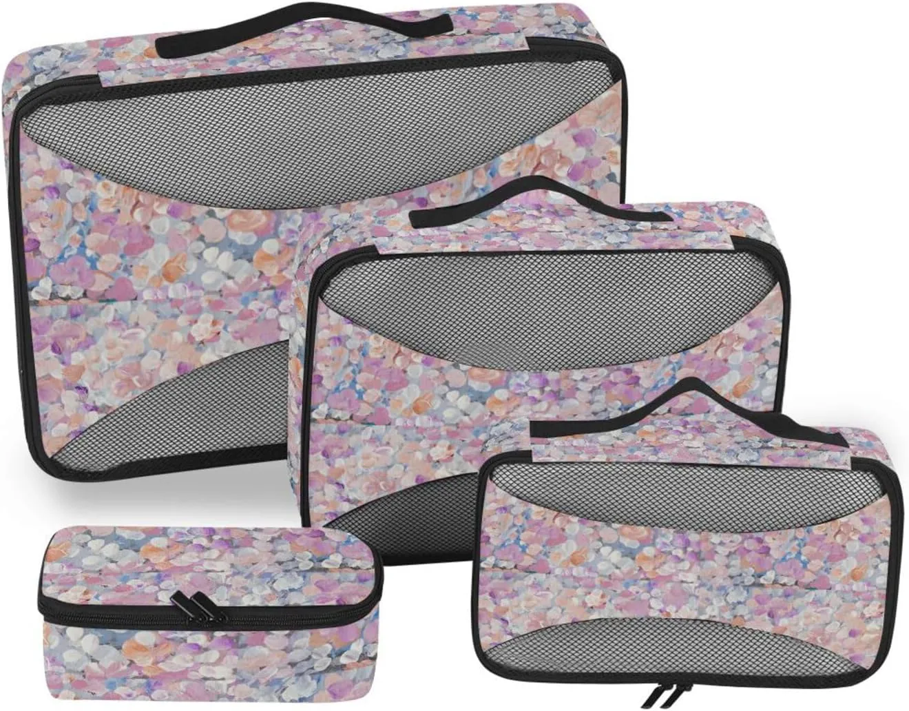 Travel Cubes 4 Set Luggage Organizer Bags Luggage Packing Cubes for Travel Oacking Cubes Floral Colorful