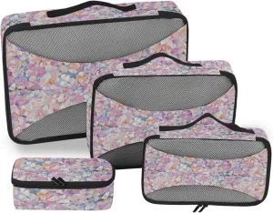 Travel Cubes 4 Set Luggage Organizer Bags Luggage Packing Cubes for Travel Oacking Cubes Floral Colorful