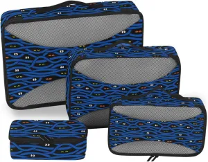 Travel Cubes 4 Set Suitcase Organizer Suitcase Organizers Packing Cuves Mistery Eyes Halloween