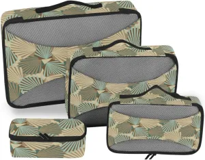 Travel Cubes for Packing 4 Set Luggage Bags Organizers Travel Organizers Packing Cubea Sea Shells