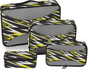 Travel Cubes for Packing 4 Set Luggage Organizer Travel Bag Organizer for Luggage Packing Cube Colored Geometry