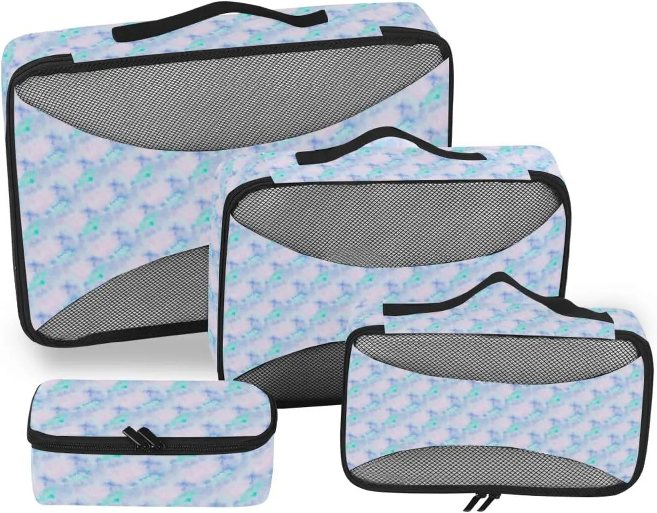 Travel Cubes for Packing 4 Set Luggage Organizers for Suitcase Suitcase Packing Cubes Packing Cubed Aqua Blue