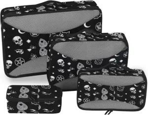 Travel Cubes for Packing Set of 4 Luggage Cubes Suitcase Packing Cubes Pqcking Cubes Skull