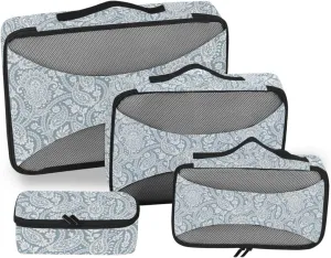 Travel Cubes for Packing Set of 4 Luggage Organizer Packing Cubes for Luggage Oacking Cubes Paisley