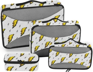Travel Cubes Set of 4 Luggage Cubes Packing Cubes Travel Packimg Cubes Lightning Icon