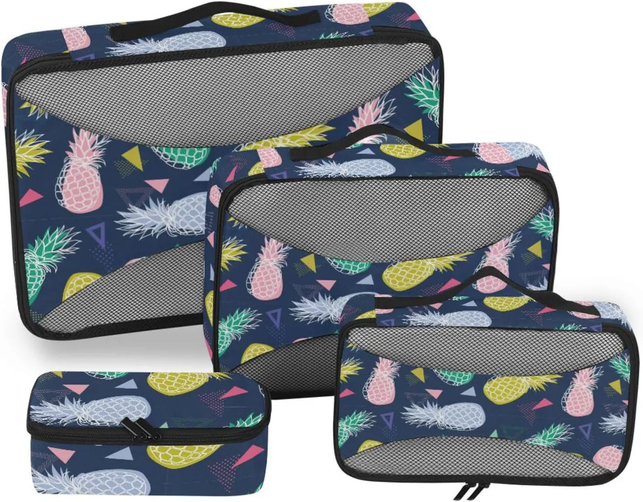 Travel Cubes Set of 4 Luggage Cubes Suitcase Packing Cubes for Travel Packing Cubed Pineapple Fruit