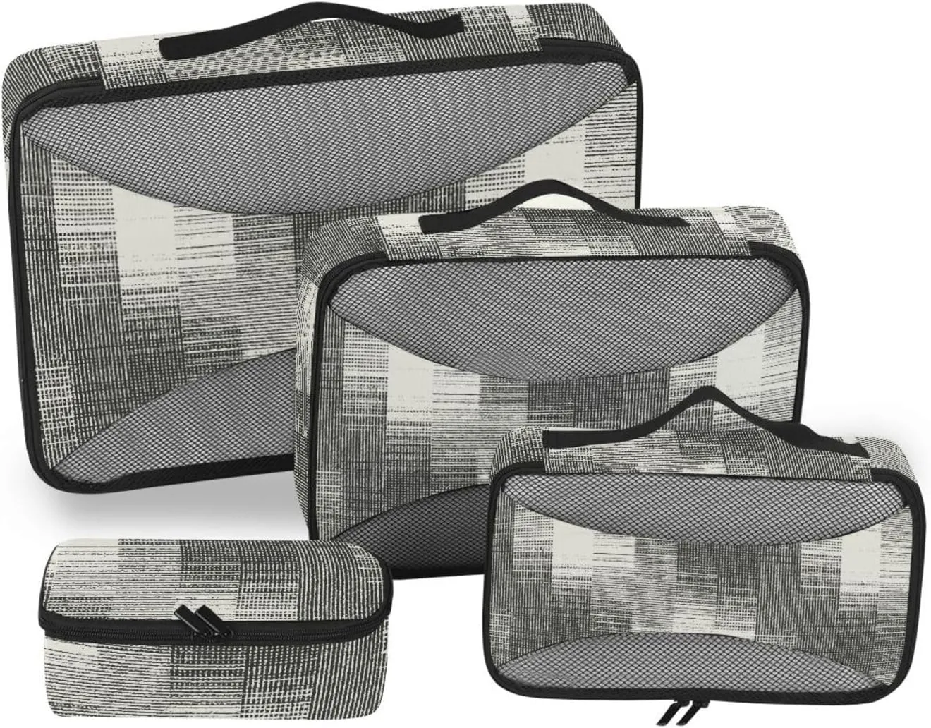 Travel Cubes Set of 4 Suitcase Organizer Packing Cubes for Travel Women Pqcking Cubes Monochrome