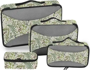 Travel Packing Organizers 4 Set Luggage Cubes for Packing Traveling Packing Cubes Packing Cubea Wild Floral