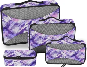 Travel Packing Organizers 4 Set Luggage Organizers for Suitcase Suitcase Packing Cubes Packimg Cubes Tie Dye