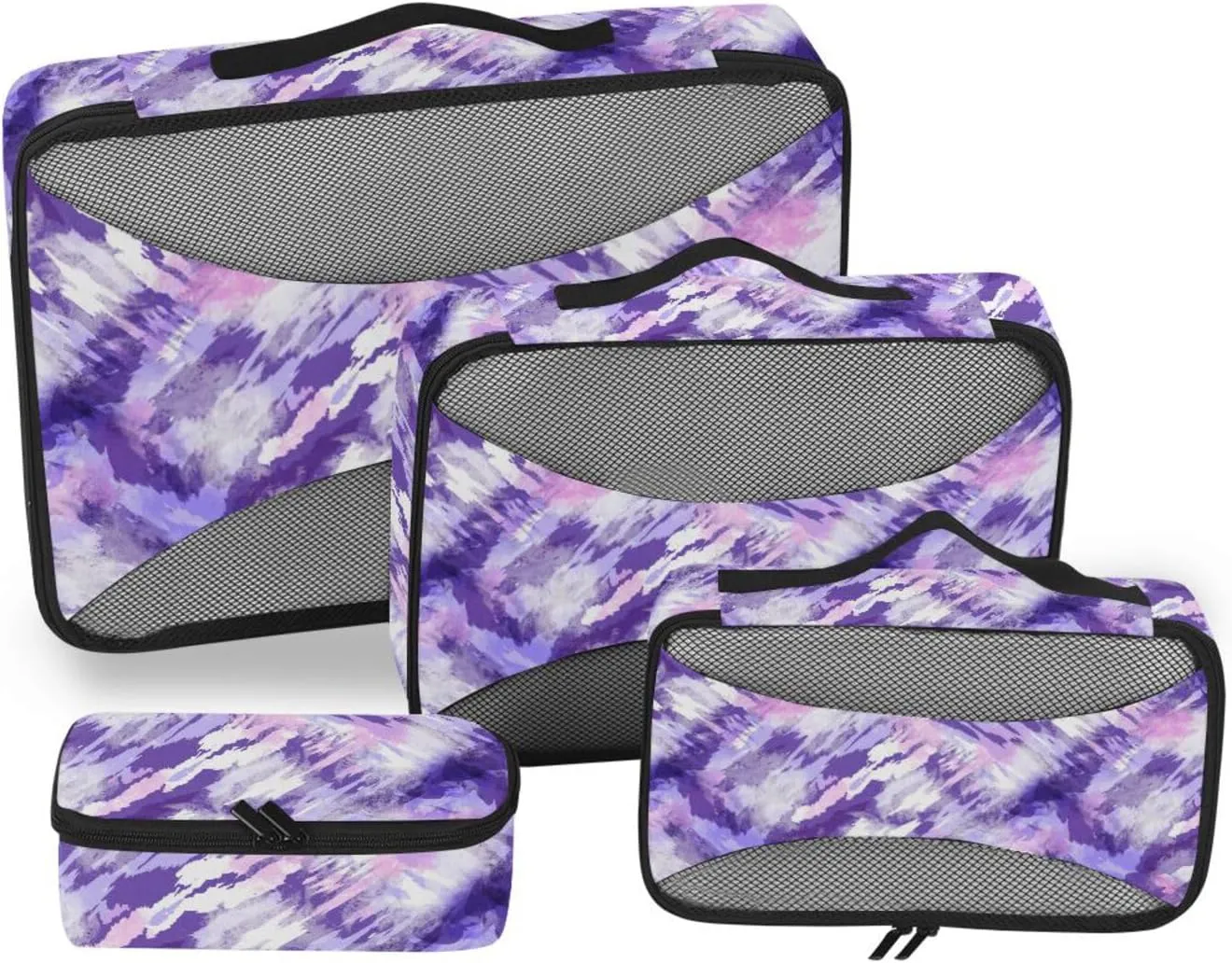 Travel Packing Organizers 4 Set Luggage Organizers for Suitcase Suitcase Packing Cubes Packimg Cubes Tie Dye