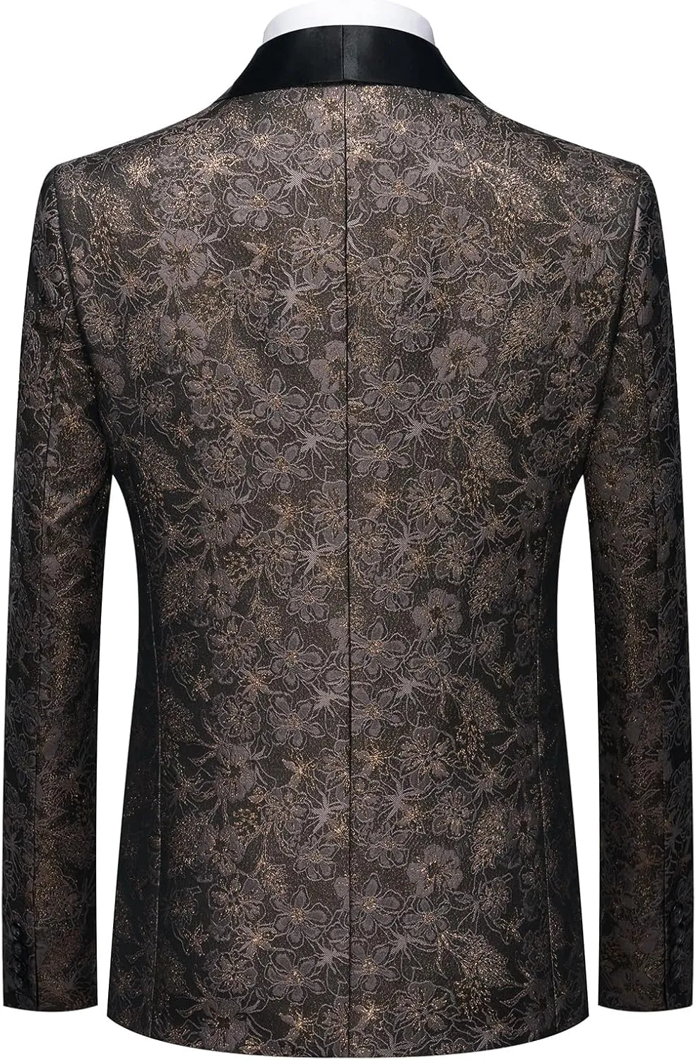Tuxedo Suits for Men 3 Piece Regular Fit Men's Suit Set Floral Pattern Blazer Jacket Waistcoat Pants