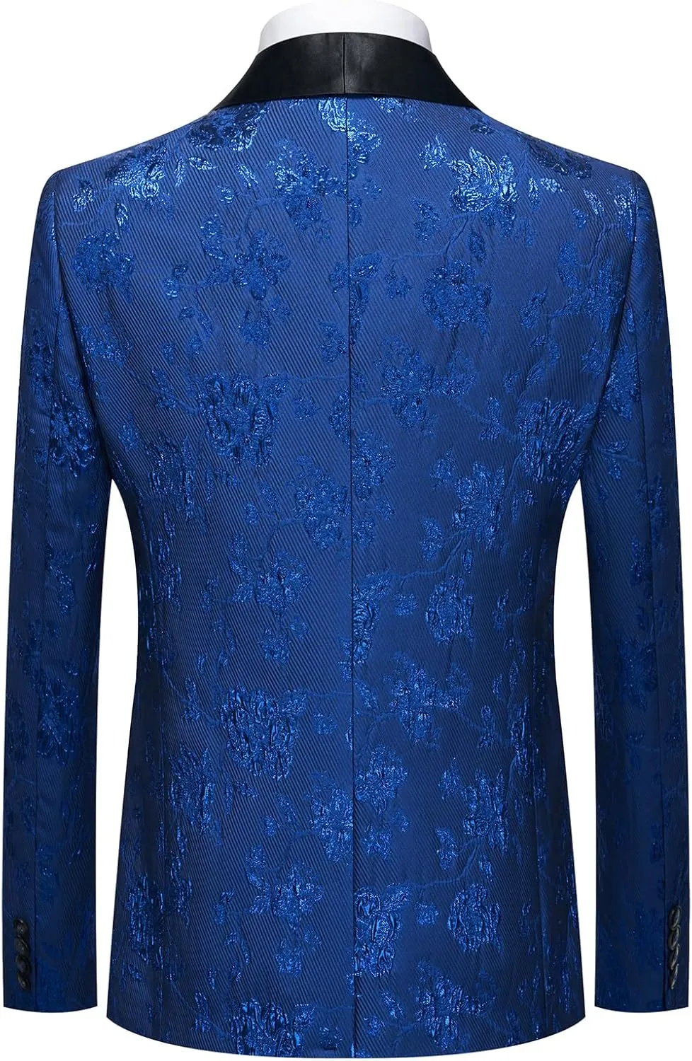 Tuxedo Suits for Men 3 Piece Regular Fit Men's Suit Set Floral Pattern Blazer Jacket Waistcoat Pants