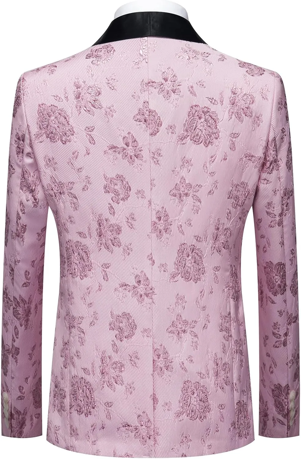 Tuxedo Suits for Men 3 Piece Regular Fit Men's Suit Set Floral Pattern Blazer Jacket Waistcoat Pants