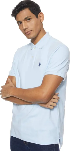 U.S. Polo Assn. Men's Solid Short Sleeve Interlock Polo Shirt, Golf Shirts for Men, Business Casual Polos