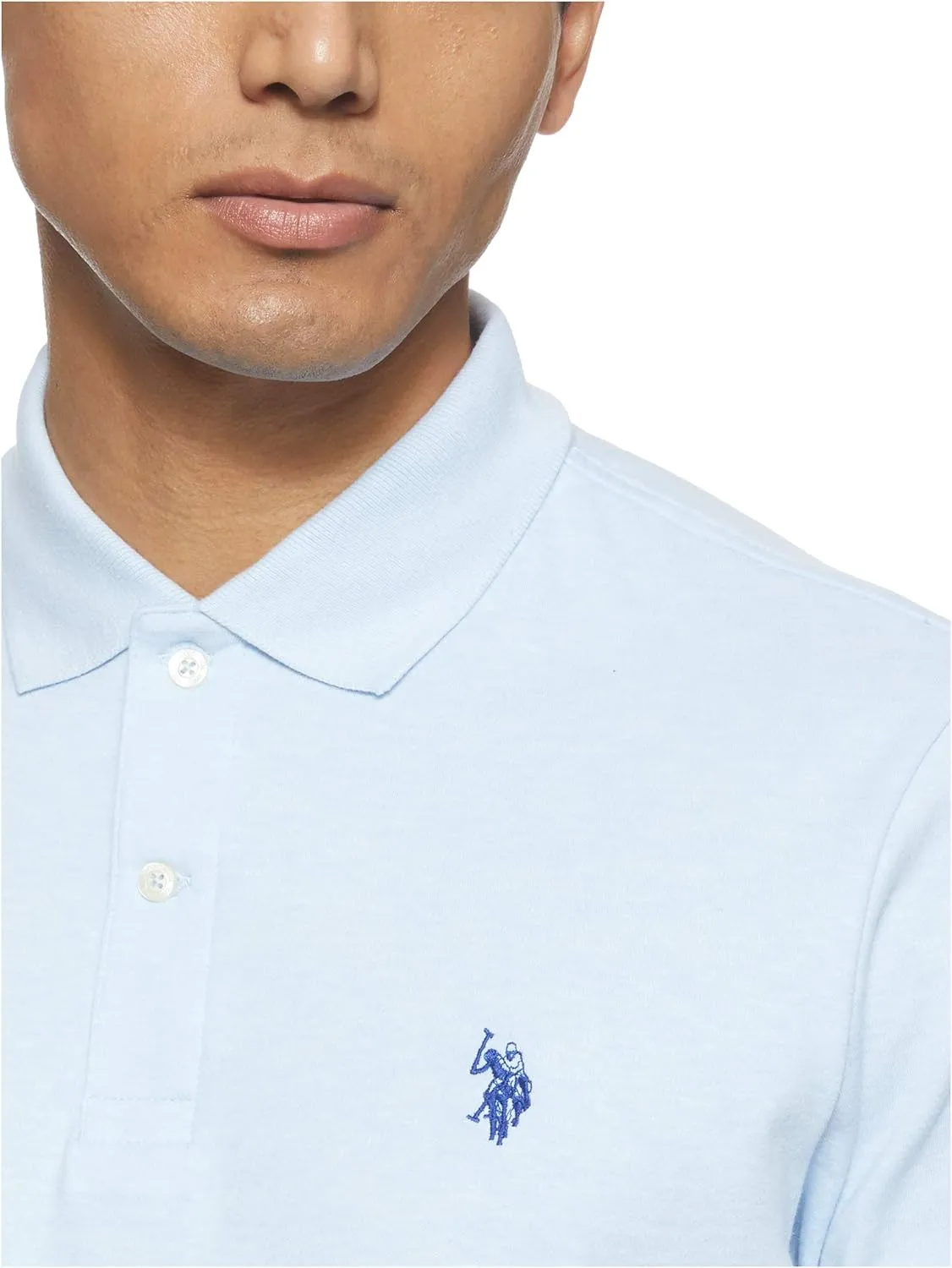 U.S. Polo Assn. Men's Solid Short Sleeve Interlock Polo Shirt, Golf Shirts for Men, Business Casual Polos