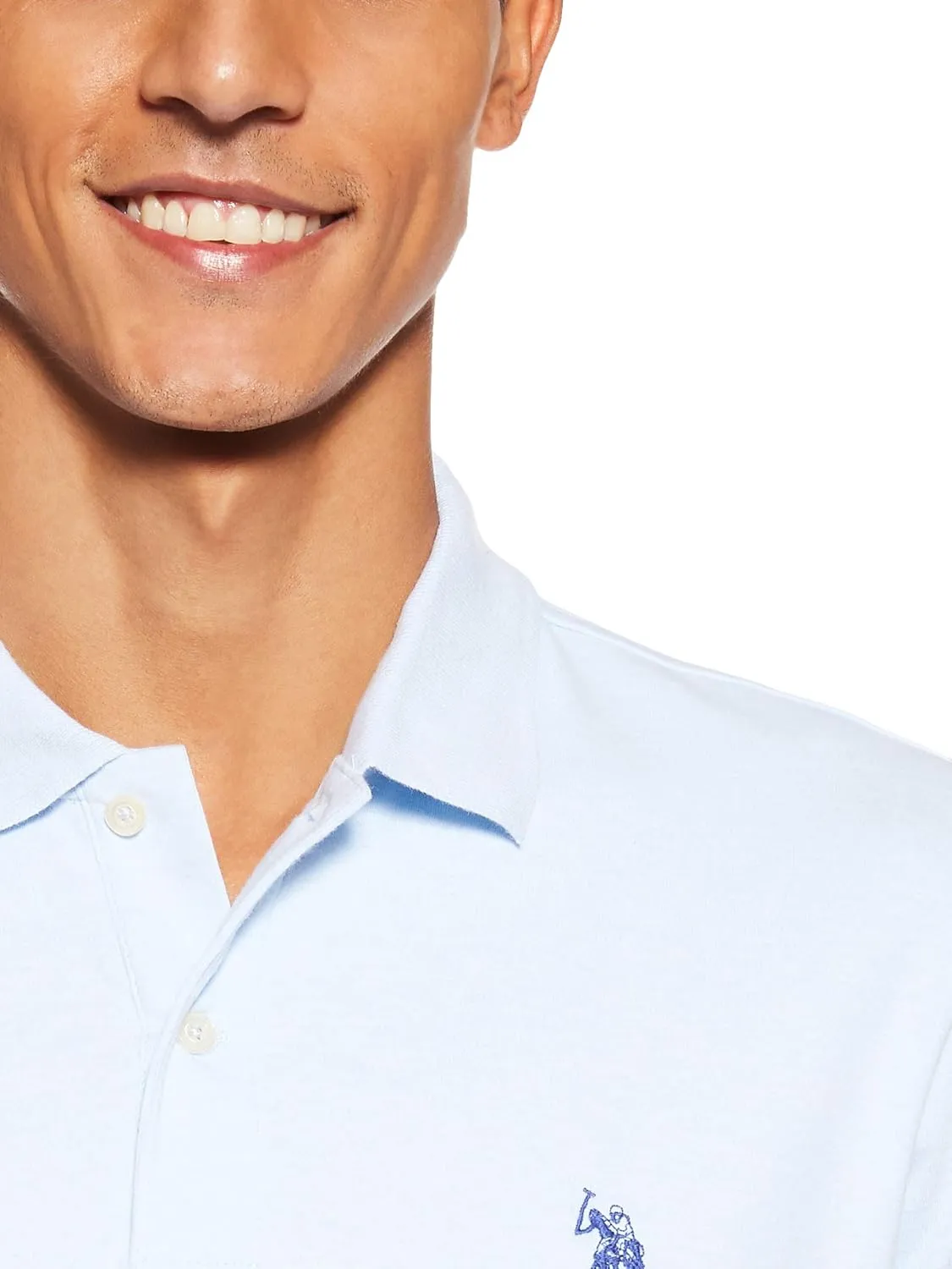 U.S. Polo Assn. Men's Solid Short Sleeve Interlock Polo Shirt, Golf Shirts for Men, Business Casual Polos