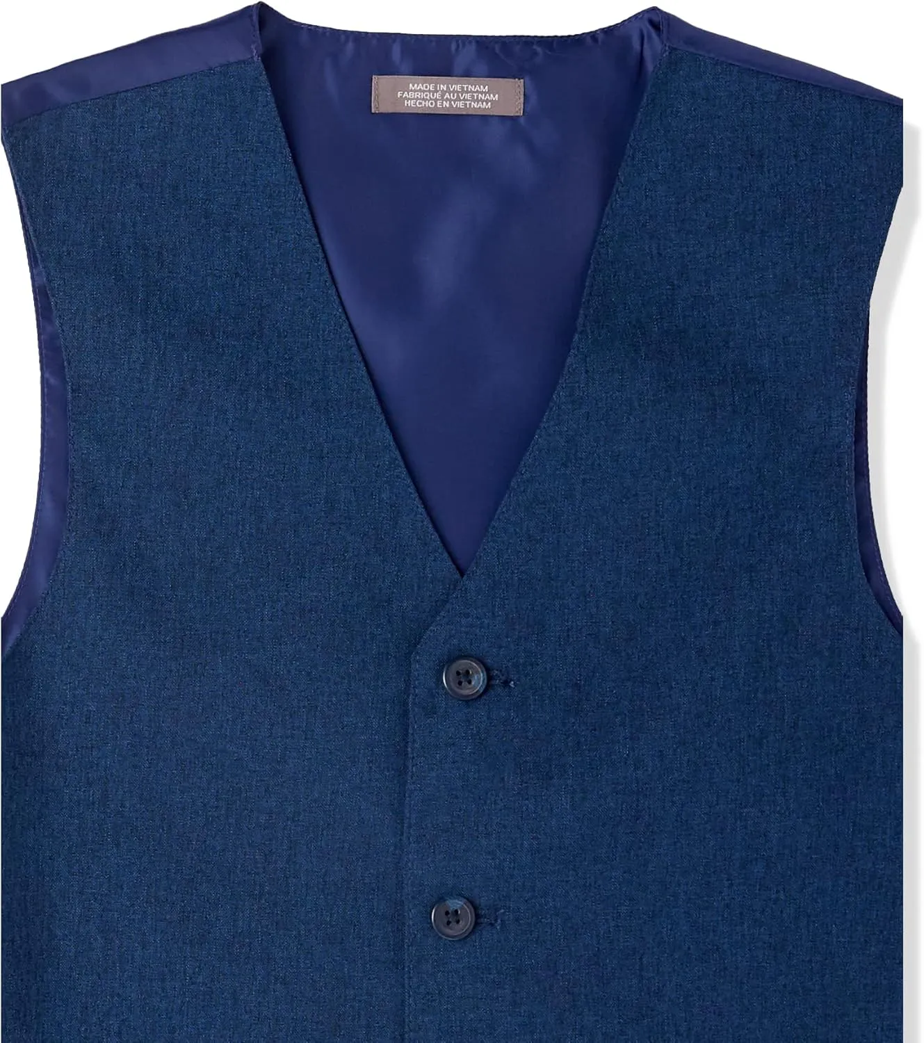 Van Heusen Boys' 4-Piece Formal Suit Set, Vest, Pants, Collared Dress Shirt, and Tie