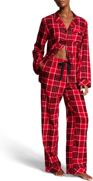 Victoria's Secret Flannel Pajama Set, Long Sleeve Button Down Shirt & Pants, Sleepwear for Women (XS-XXL)