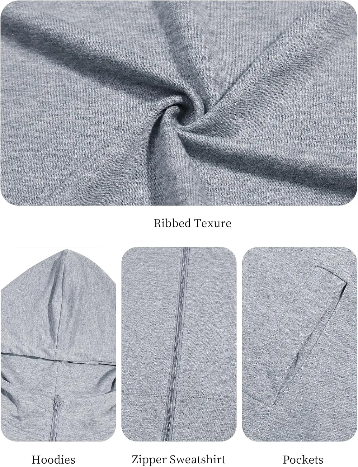 VIMPUNEC Zip Up Hoodies for Women Fall Trendy Sweatshirts Comfy Lightweight Jacket with Pockets