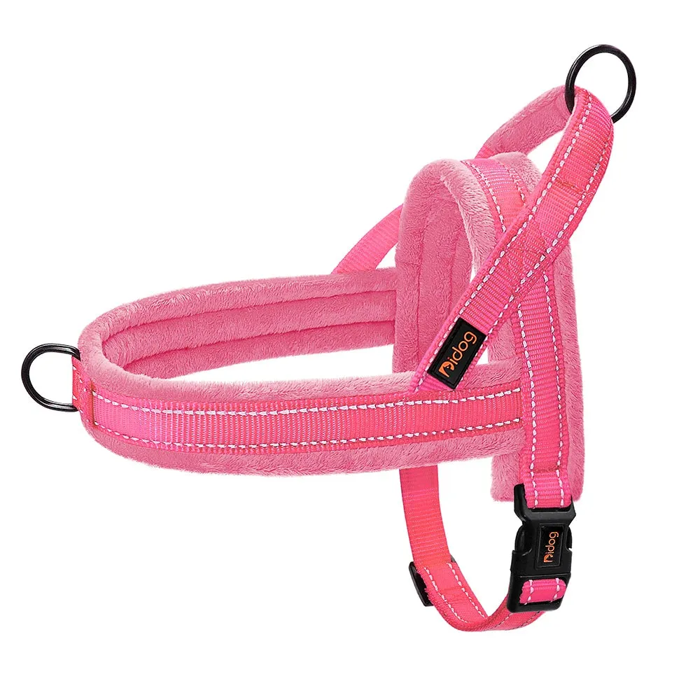 Warm Dog Harness Vest Winter Dog Harnesses Soft Padded Pet Training Harnesses Vests Adjustable For Small Large Dogs Bulldog Pug