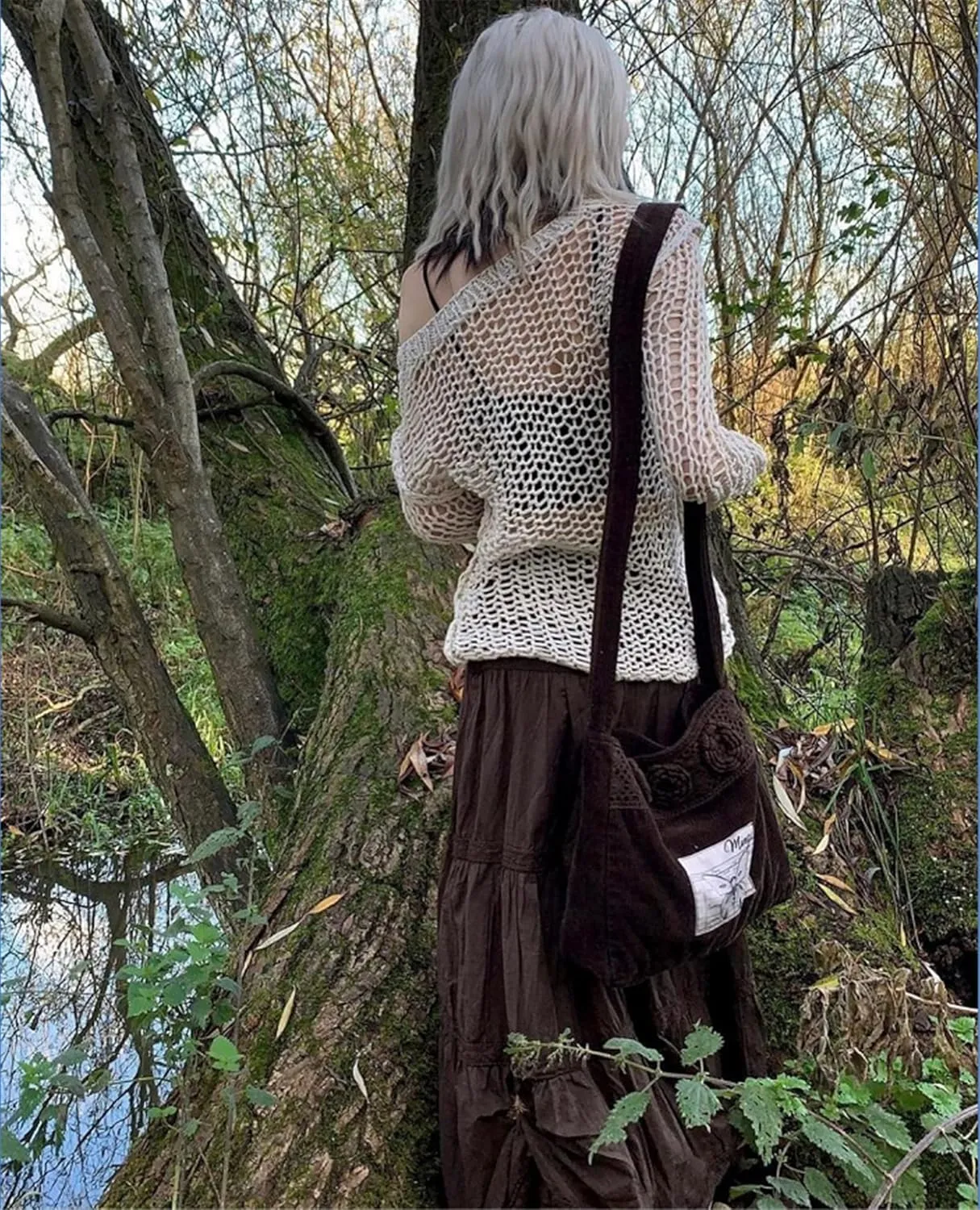 Women A Line Midi Skirt Aesthetics Printing High Waist Long Skirt Vintage Casual Maxi Skirts Grunge Streetwear