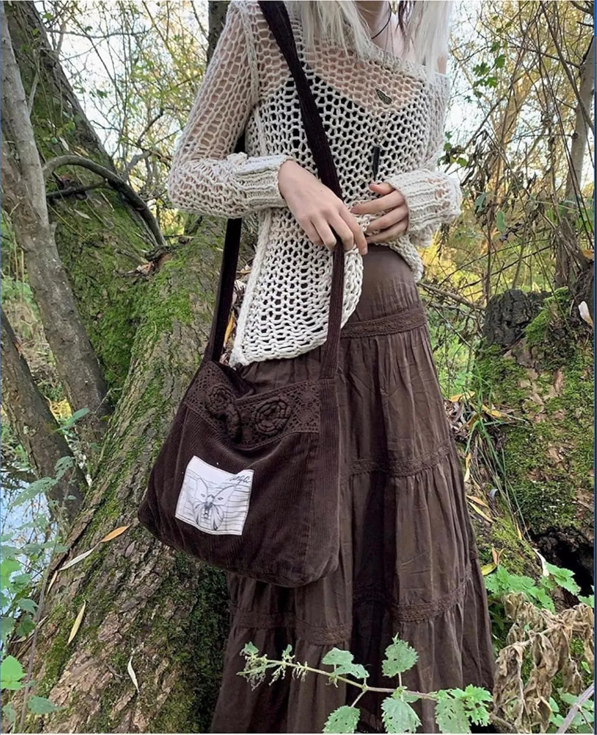 Women A Line Midi Skirt Aesthetics Printing High Waist Long Skirt Vintage Casual Maxi Skirts Grunge Streetwear