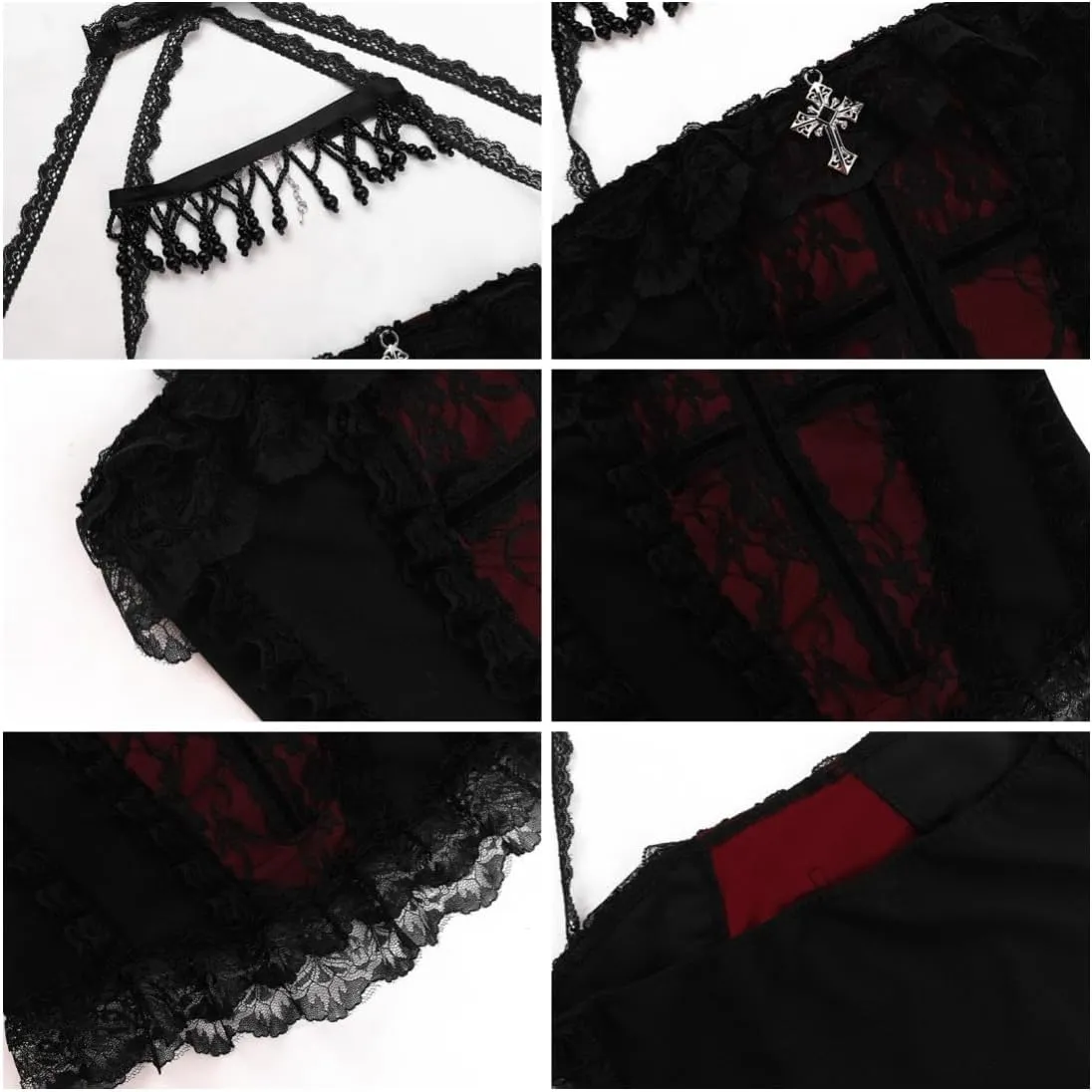 Women Gothic Crop Tank Top Sleeveless Camisole Tops Y2K Grunge Blouse Cami Shirt