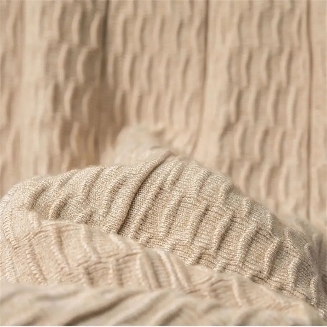 Women Solid Color Mid Length Knitted Half Length Skirt High Waist Slim Knit Pleated Skirt
