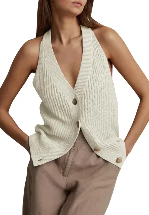 Women Sweater Vest Tops Sleeveless Button Down V Neck Knit Tank Top Slim Casual Cardigan Vest