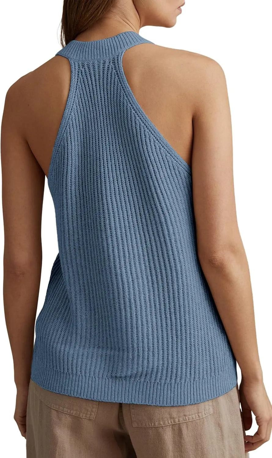 Women Sweater Vest Tops Sleeveless Button Down V Neck Knit Tank Top Slim Casual Cardigan Vest