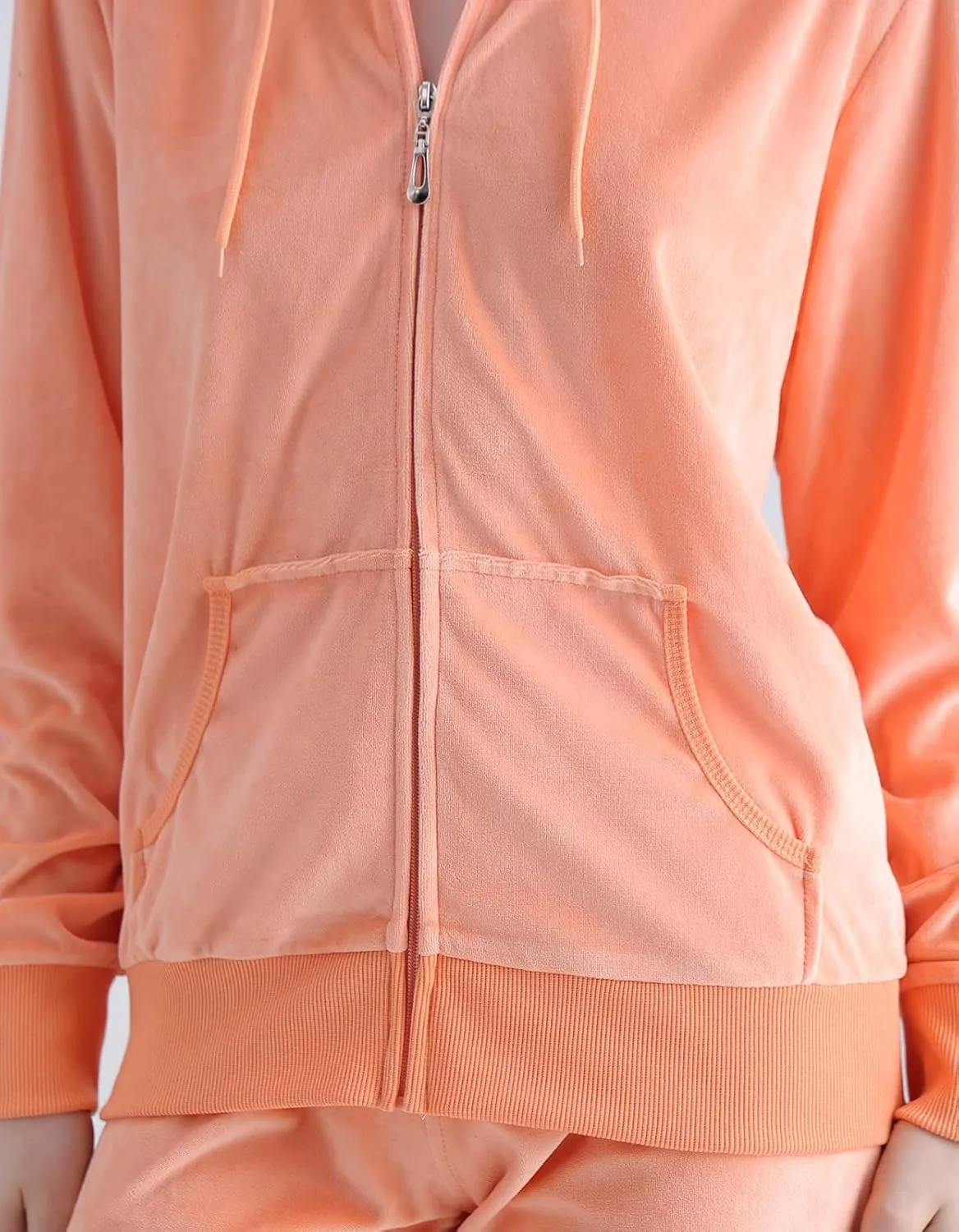 Womens 2 Piece Outfits Velour Tracksuits Long Sleeve Sports Sweatsuits Jogging Velvet Lounge Set