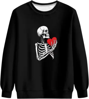 Womens Crewneck Sweatshirt with Design Oversized Long Sleeve Graphic Tshirts Shirts for Women XS-4XL