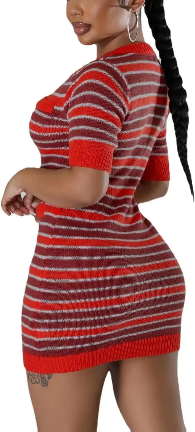 Women's Fashion Sexy Sports Vitality Slim V Neck Short Sleeveless Pleated Dress