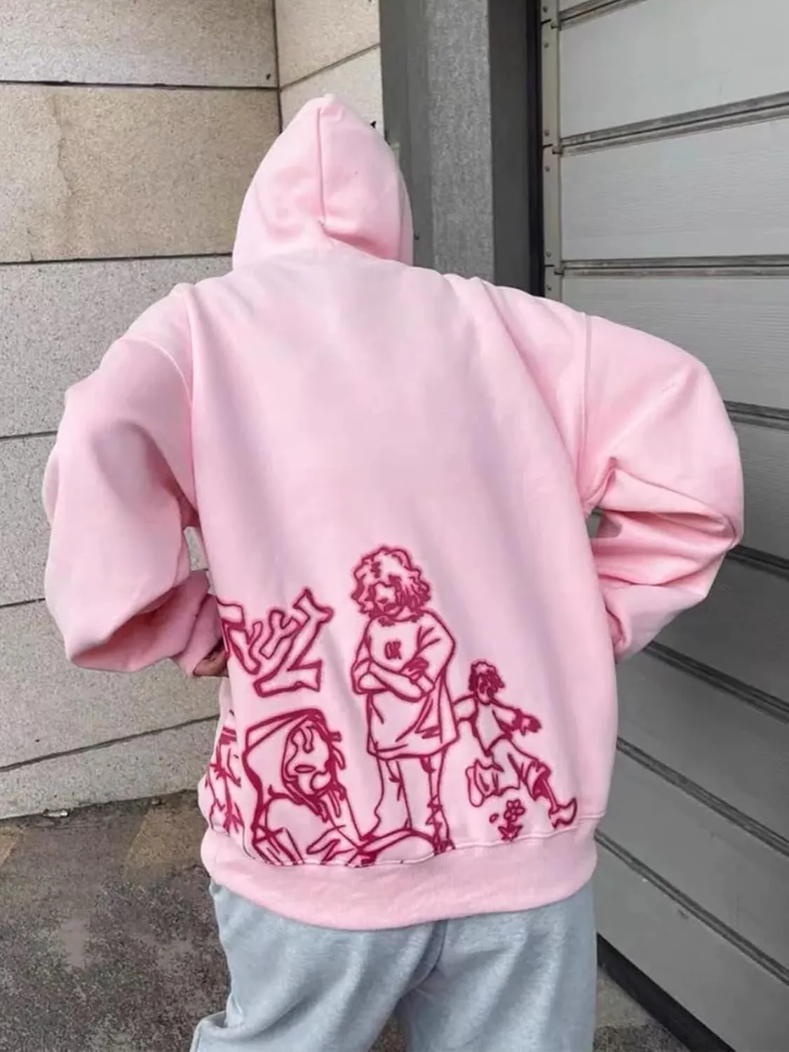 Womens Graphic Hoodies Pullover Oversized Y2K Cute Fall Preppy Cartoon Streetwear Sweatshirts Hoodie for Men
